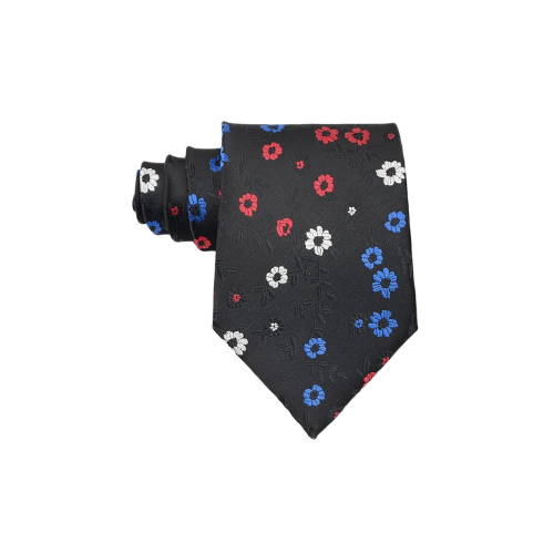 New Classic Black Woven Silk Men's Necktie