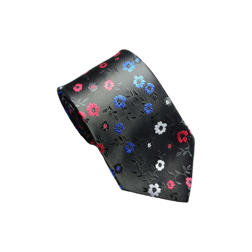 New Classic Black Woven Silk Men's Necktie