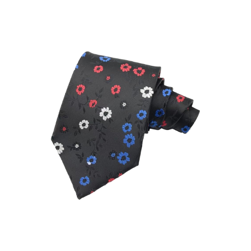 New Classic Black Woven Silk Men's Necktie