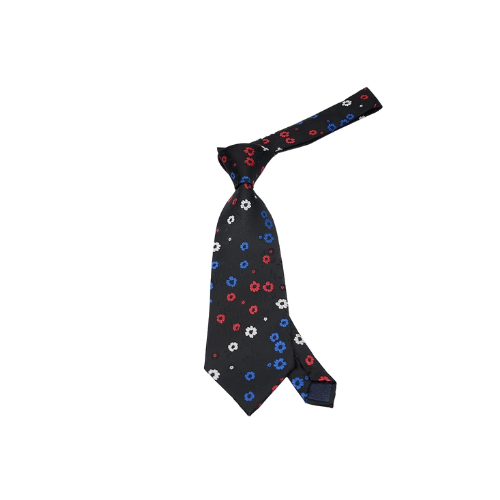 New Classic Black Woven Silk Men's Necktie